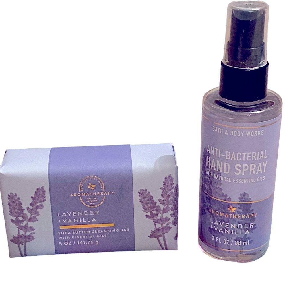 Bath & Body Works Lavender Vanilla Cleansing Bar & Hand Spray - NWT - Sealed - Picture 3 of 9